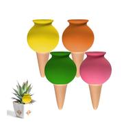 RoseFlower Set 4 Coni per l'Irrigazione, Auto di irrigazione Sistema di innaffiatura del Giardino Spikes, Ceramica, Irrigatori a Goccia Vasi, Coni di Argilla per Interni innaffiare Fiori e Bonsai#065