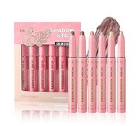 RoseFlower Set di 6 Penne per Ombretti Multi-colore, Impermeabile & Altamente Pigmentato Matitone Ombretto Occhi, Facile da Applicare, Texture Confortevole, Matte Ombretto Stick Occhi (A)