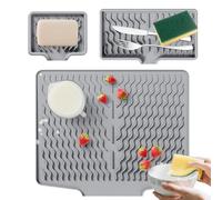 RoseFlower Tappetino scolapiatti in silicone, resistente al calore e antiscivolo tappetino lavello cucina ideale per il piano di lavoro della cucina, sottopiatti, gocciolatoio per lavello