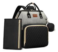 ROSEGIN - Borsa per pannolini, zaino con fasciatoio, custodia per ciuccio, borsa per neonati per bambino e bambina, grande, elegante, impermeabile, borsa da viaggio per pannolini per mamma, baby