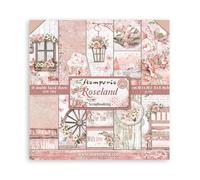 Stamperia Roseland - Scrapbooking Small Pad 10 fogli da 20,3 x 20,3 cm