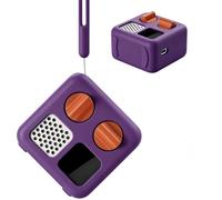 Roseliya Custodia compatibile con lettore audio Bluetooth Yoto Mini Kids, supporto da viaggio per altoparlante per bambini, riproduce storie, musica, podcast (solo borsa) (viola, silicone per Yoto