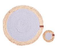 ROSELLA Set di tovagliette e sottobicchieri Iuta Cotone Grigio
