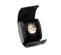 ROSELLE Custodia per orologi da uomo e donna con fodera in pelle scamosciata, custodia da viaggio arrotolabile per orologi, organizer e display (croce nera, 1 fessura)