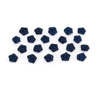 Roselline di raso, 20 pezzi, 2 cm, decorazione per tavola, Tessuto, blu scuro / navy 370 ( 26 )