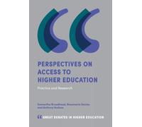 Rosemarie Davies Anthony Hudson Sam Perspectives on Access to Higher (Tascabile)