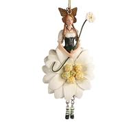 ROSEMARIE SCHULZ Heidelberg Statuetta decorativa con stella alpina da appendere con farfalla Flower Fairy, per interni