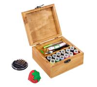 Rosenice Box per cucire in legno Accessori per cucire Kit da lavoro per