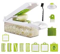Rosenstein & Söhne affettatrice manuale per: Affettatore di verdure 16 in 1., Affettatrice per verdure, affettatori a cubetti (grattugia, affettaverdure da cucina, tagliapizza)