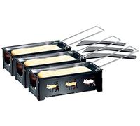 Rosenstein & Söhne forno raclette con candele: Set da 3 pezzi Tealight Raclette, pieghevole, con raschietto e candele tea light (forno, candle, formaggio)