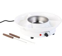 Rosenstein & Söhne Kitchen & Home - fonduta al cioccolato: Elettrico Fondue al cioccolato, per 2 persone, 15 Watt (set fondue di elettrico, set fonduta, sciarpa)