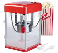 Rosenstein & Söhne Macchine per Pop-corn - macchina per popcorn: Macchina per popcorn retro professionale, Pentola in acciaio inox, Illuminazione interna (professionale, da cinema, grande)