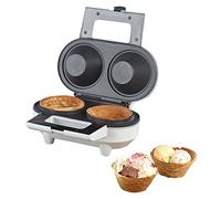 Rosenstein & Söhne Macchine per Waffle - Macchina per cialde gelato: Piastra per waffle per 2 coppe cono gelato, rivestita antiaderente, 550 watt (Macchina per waffle Per Coni gelato)