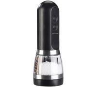 Rosenstein & Söhne macinapepe usb: Macina sale e pepe a batteria, nero, Illuminazione a LED, Macinacaffè in ceramica (macinapepe elettrico, macina spezie multifunzionale, barbecue)