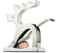 Rosenstein & Söhne Nutcrackers - Cracker alle noci: Decorazione- Schiaccianoci, Alce, in metallo massiccio, cromato lucido (design Schiaccianoci, ha rubato, bambini Idee regalo)