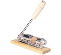 Rosenstein & Söhne Nutcrackers - schiaccianoci: Schiaccianoci dal Design retrò in Legno e Acciaio Cromato (con Funzione Leva, Macchina per, Leva)
