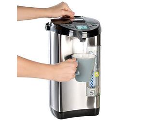 Rosenstein & Söhne Scaldacqua calda: Distributore di acqua calda, Serbatoio d'acqua da 5 litri, 5 livelli di temperatura (Distributore bollitore, acqua, tè)