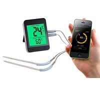 Rosenstein & Söhne Termometri per Barbecue - termometro Grill: Termometro Grill m. Bluetooth, App per Android e iOS, 2 sensori di Temperatura (per arrosti Bluetooth, Carne, Barbecue)
