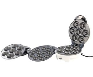 Rosenstein & Söhne torta pop Maker 3 nel 1: Ciambella 3in1, Macchina per cupcake e torte con rivestimento antiaderente (ciambella Focaccina & torta pop Maker)