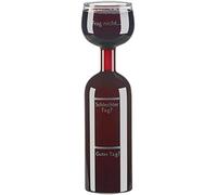 Rosenstein & Söhne Wine Glasses - Bicchiere di vino: Bottiglia di vino 2in1 e bicchiere XXL, Stampa, 750 ml (bulboso, Bottiglia nel Forma vetro, cucina)