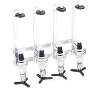 Rosenstein & Söhne Wine Racks - bar maggiordomo: 4-fach alluminio- portabottiglie e dosatore, per il montaggio a parete, per bottiglie da 0,7 a 1 litro (bar Portabottiglie, Dispenser di liquori)