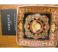 Versace, Medusa Rosso, Coppetta Quadrata 12cm, Porcellana