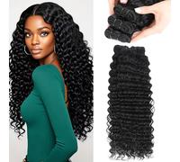 Roserer fasci di capelli umani 12A fasci di onde profonde capelli umani 100% capelli vergini brasiliani 3 fasci di tessuto ricci capelli umani 295-300g colore naturale 18 20 22 pollici
