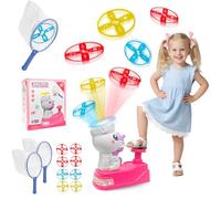 RoserRose Giochi all'Aperto per Bambini 3 4 5 6 7 8 Anni, Giocattoli a Elica, Giochi da Giardino per Bambini, Disco Volante, Lanciatore di Dischi Volanti Regali per Ragazzi e Ragazze