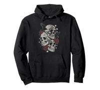 Roses And Skulls Elder Emo Grunge Punk Graphic Goth Gothic Felpa con Cappuccio