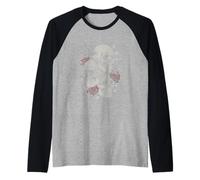 Roses And Skulls Elder Emo Grunge Punk Graphic Goth Gothic Maglia con Maniche Raglan