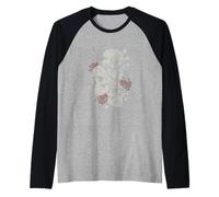 Roses And Skulls Elder Emo Grunge Punk Graphic Goth Gothic Maglia con Maniche Raglan