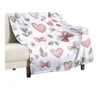 Roses Hearts Country Style Lovers Love Hearts Anniversary Wedding Coperta da Viaggio Multiuso Blanket Leggera Coperta Divano per Campeggio Quattro Stagioni Adulti 150x200cm