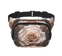 Roses in the Net Fitness - Borsa a tracolla da viaggio, alla moda, casual, a doppio strato, nero, taglia unica, colore: nero/bianco, taglia unica, nero/bianco, taglia unica