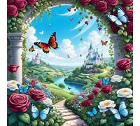 Roseto del Castello 90 Pezzi Puzzle, 90 pezzi puzzle Classico per adulti, Fai Da Te Giochi Educativo e Giocattoli Sfida, Intrattenimento Creativo, Puzzle Impossible