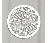 Rosetta gotica traforata, ROSE DU MIDI, DECORAZIONE PARETE 3D, ORNAMENT, 60 CM,