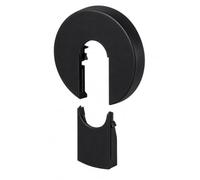 Rosetta per Radiatori Apribile, Collare Copritubo per Termosifoni Nero Opaco Diam Esterno Ø45 mm, Foro (interno) Tubo Ø16mm, Caloriferi, Schläfer 4409212 | Rosetta a Cassetto in Pvc- conf, 1pz.
