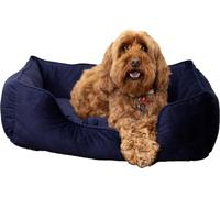 Rosewood Cuccia quadrata in velluto, blu navy, piccola