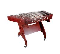Rosewood Dulcimer Con Motivo Floreale, Tra Cui Un Supporto E Una Scatola Di Archiviazione Portatili, Oggetti Di Scena Della Banda