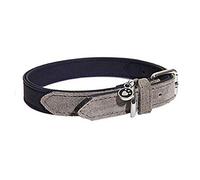 Rosewood Elegante collare per cane in lussuosa pelle, morbido al tatto, colore navy