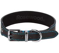 ROSEWOOD Palissandro di Lusso in Pelle Collare di Cane, 18-22 Pollici, Nero