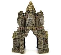 Rosewood Temple Gate Angkor Wat - Ornamento per Acquario, Colore: Verde Scuro