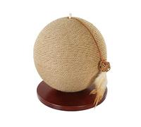 Rosewood Tiragraffi prezzemolo Largo e Alto 35 cm, Grande tiragraffi a Forma di Sfera, Largo per sedersi e arrampicarsi, Include Un Giocattolo con Piume da Appendere, Durevole e coinvolgente