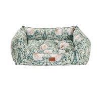 Rosewood x Morris & Co. Pimpernel - Cuccia quadrata per cani, piccola - lussuosa cuccia reversibile per animali domestici con iconica stampa floreale William Morris, morbido cuscino lavabile, lati