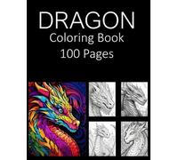 Rosey Press Dragon Coloring Book 100 Pages (Tascabile)