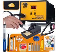 Rosfix 937D+ ProKit 60W - Stazione saldante con LED + kit 15 in 1 in organizer |