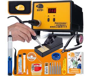 Rosfix 937D+ ProKit 60W - Stazione saldante con LED + kit 15 in 1 in organizer |