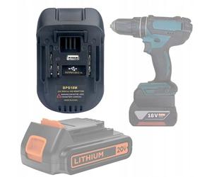 Rosfix Adattatore Batteria BPS18M - Per Black+Decker, Stanley, Porter Cable 18V su Utensili Makita 18V LXT | Compatibile con LBXR20, FMC680L, PCC680L | Accessorio Elettroutensili