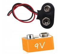 Rosfix Adattatore Connettore Batteria 9V DC - Clip 6LR61 con Fili Sciolti, Lunghezza 15 cm | Progetti Elettronici, DIY, Esperimenti | Accessorio Alimentazione