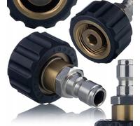 Rosfix Adattatore M22x1,5 Femmina a Spina Rapida 3/8" - Ottone e Acciaio, Anticorrosione | ricambio per idropulitrice Kärcher HD, HDS | Connettore Alta Pressione