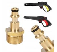 Rosfix Adattatore M22x1,5 Maschio a Innesto Rapido - Ottone Resistente, 14 mm | ricambio per idropulitrice Lavor serie domestica | Connettore Tubo Alta Pressione